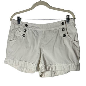 Vineyard Vines Women's Nautical Sailor Shorts in White w/Button Details Size 8